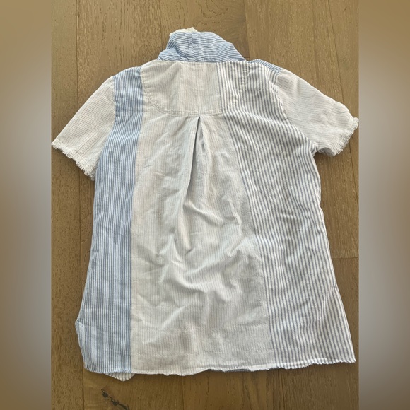 Hannoh Wessel Short Sleeve Button Up Cotton Top - made in Italy sz S - Picture 6 of 6